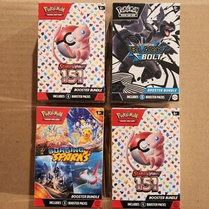2 Pokemon 151 Booster Bundles × Black Bolt x Surging Sparks Bundle NEW SEALED